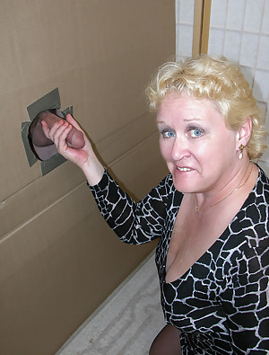 Mature CHUBBY gets her fill of phallus at the gloryhole
